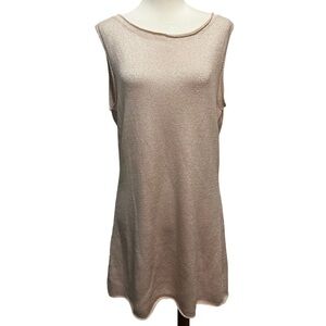 EUC Vintage Spiegel Sleeveless Beige Top Knit Summer Sweater Tan 90’s Mini Dress